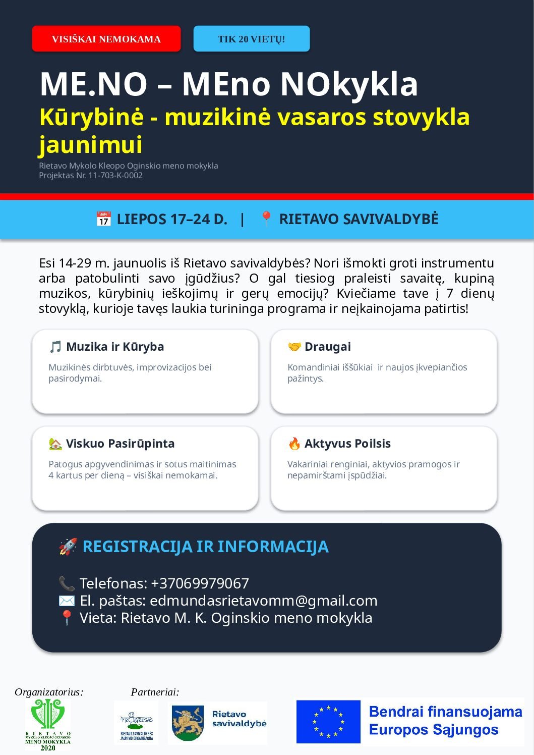 Stovyklos plakatas